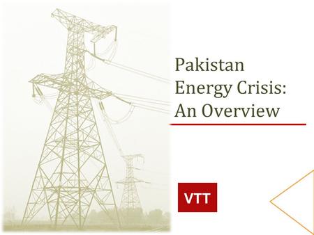 Pakistan Energy Crisis: An Overview