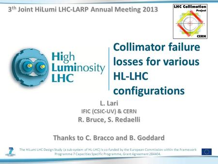 The HiLumi LHC Design Study (a sub-system of HL-LHC) is co-funded by the European Commission within the Framework Programme 7 Capacities Specific Programme,