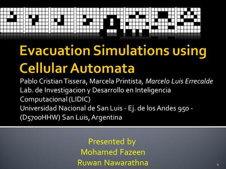 Pablo Cristian Tissera, Marcela Printista, Marcelo Luis Errecalde Lab. de Investigacion y Desarrollo en Inteligencia Computacional (LIDIC) Universidad.