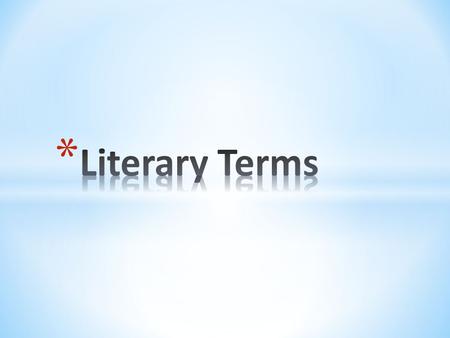 1)Word choice. 2) The author’s choice of words. An author has the option of choosing any word from our language, why does he/she choose to use.