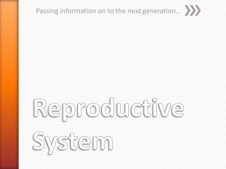 Passing information on to the next generation…. » Compared to many animals and other organisms where fertilization occurs outside of the organism, in.