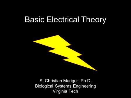 Basic Electrical Theory