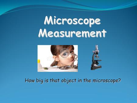 Microscope Measurement