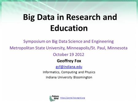 Big Data in Research and Education