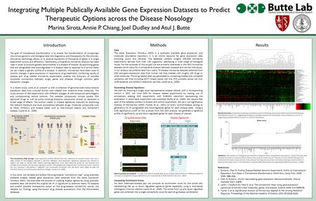 Introduction The goal of translational bioinformatics is to enable the transformation of increasingly voluminous genomic and biological data into diagnostics.