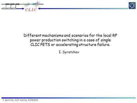 Different mechanisms and scenarios for the local RF