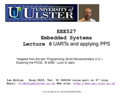 Lecture 6 UARTs and applying PPS