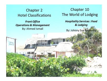 Chapter 2 Hotel Classifications