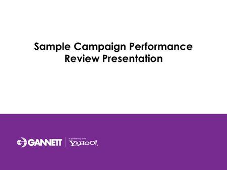 Sample Campaign Performance Review Presentation