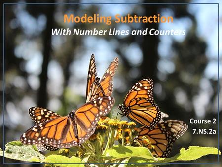 Modeling Subtraction With Number Lines and Counters Course 2 7.NS.2a.