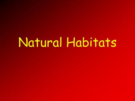 Natural Habitats. Outline Populations and Communities Ecosystems Biotic and Abiotic Factors Biomes Biomes of the World Wetlands Natural Environmental.