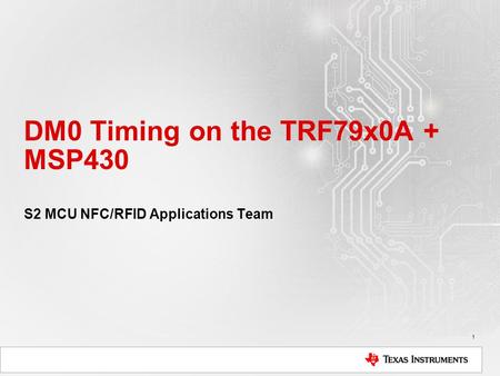 DM0 Timing on the TRF79x0A + MSP430