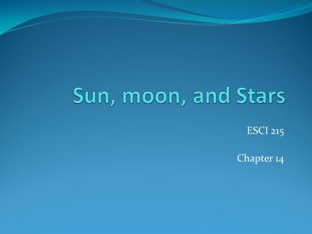 ESCI 215 Chapter 14. Big Bang Several hypotheses and observations have been made about the universe; the biggest theory being the Big Bang theory Started.