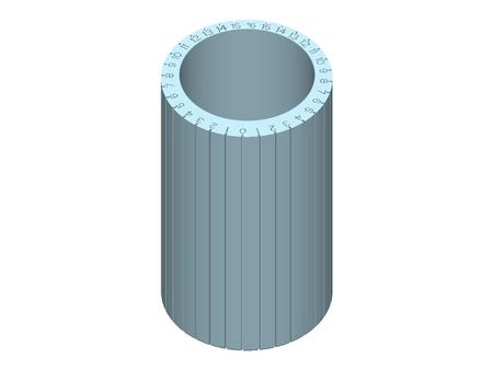 Scale using 1/128 ths of an inch increments Scale using 5/1000 ths of an inch increments.