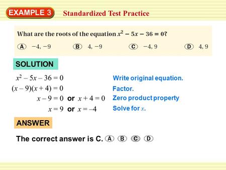 Standardized Test Practice