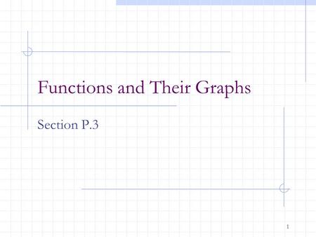 Functions and Their Graphs