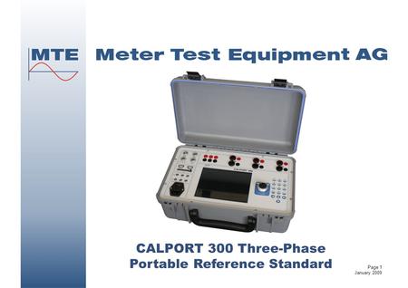 CALPORT 300 Three-Phase Portable Reference Standard