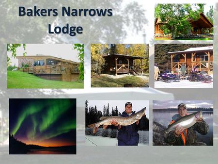 Bakers Narrows Lodge. Bakers Narrows Lodge Purchase Opportunity Family owned fishing lodge 20 LHK Cabins 10 – 16’ boats c/w motors 2 – Pontoon Boats Piers.