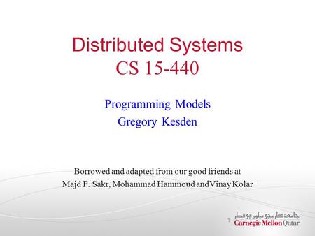 Distributed Systems CS