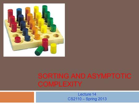 Sorting and Asymptotic Complexity