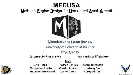 MEDUSA Methane Engine Design for Unmanned Small Aircraft