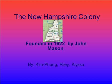 The New Hampshire Colony