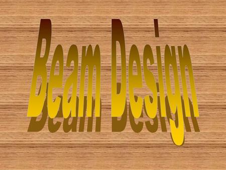 Beam Design.