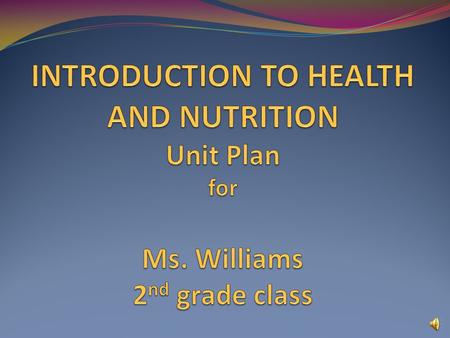 Nutrition is the study of what we eat and how our body uses it. Nutrients are substances that make-up food and are necessary for the body to work properly.