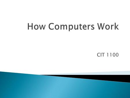 CIT 1100. The evolution of the computer:  The first known device used to assist with mathematical calculation was the Abacus developed around 3000 BC.