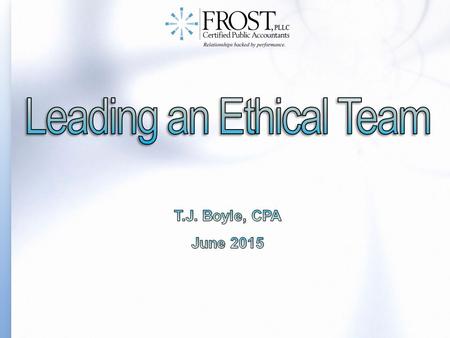 Frost, PLLC | 425 West Capitol Avenue, Suite 3300 | Little Rock, AR 72201 | 501.376.9241 | www.frostpllc.com Employee satisfaction increases due to the.