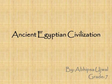 Ancient Egyptian Civilization