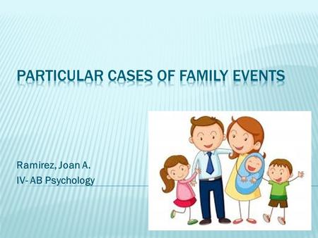 Ramirez, Joan A. IV- AB Psychology.  a basic social unit consisting of parents and their children, considered as a group, whether dwelling together or.