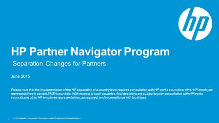 HP Partner Navigator Program