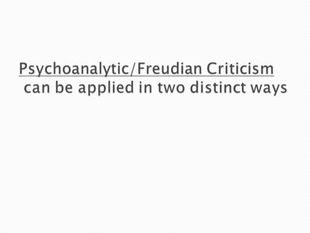 The theory can focus on the text itself, with no regard to the outside audience. According to this view, reading and interpretation are limited to the.