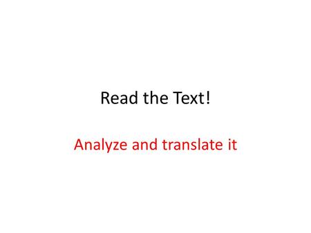 Read the Text! Analyze and translate it. 1 Fishing Agriculture which is also known as fish farming is a commercial activity. In this activity, fish are.