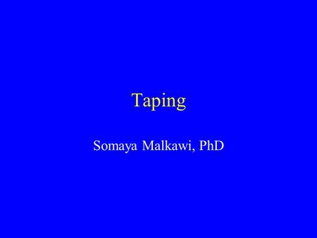 Taping Somaya Malkawi, PhD. In 1973, Kinesio® Tape (KT) has been used to prevent and heal many different conditions Kinesio® Tape was invented by a chiropractor,