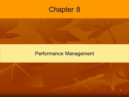 Performance Management