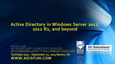 Active Directory in Windows Server 2012, 2012 R2, and beyond