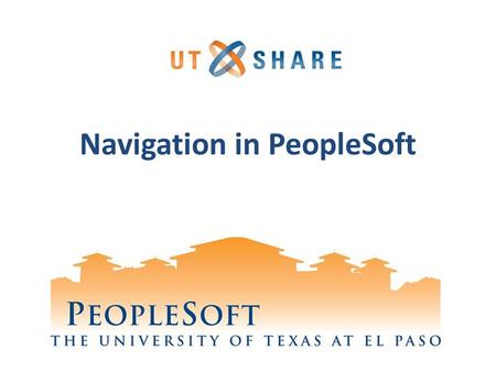 Navigation in PeopleSoft