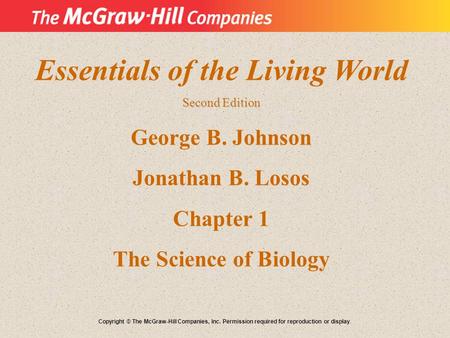 Essentials of the Living World