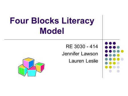 Four Blocks Literacy Model