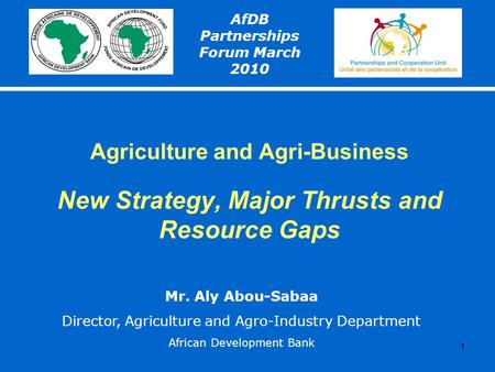 AfDB Partnerships Forum March 2010