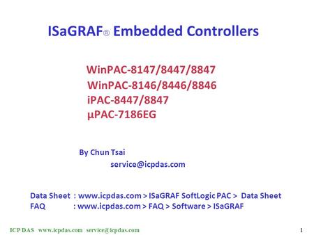 ISaGRAF Embedded Controllers