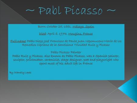 Artist: Pablo Picasso Location: Museo Nacional Centro de Arte Reina Sofía Created: April 26, 1937–June 1937 Genre: Narrative art (Painting) Guernica is.