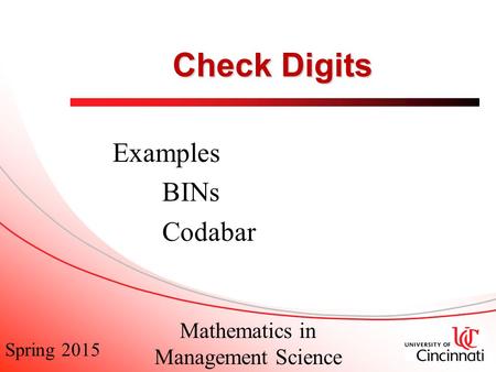 Mathematics in Management Science