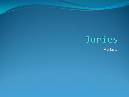 AS Law. Are juries representative of society? Employment could jeopardise ability to decide case impartially. R v Abdroikov (2007) Eligibility reforms.