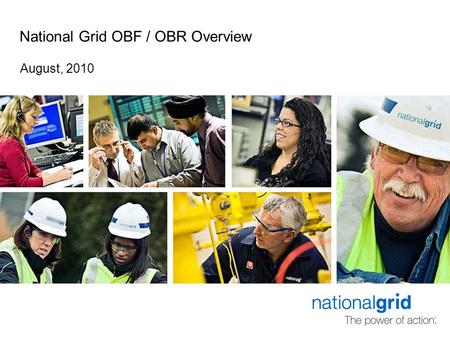 Agenda Overview of OBF / OBR Financing at National Grid