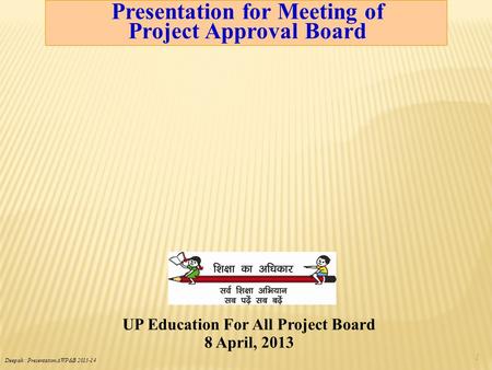 Presentation for Meeting of Project Approval Board