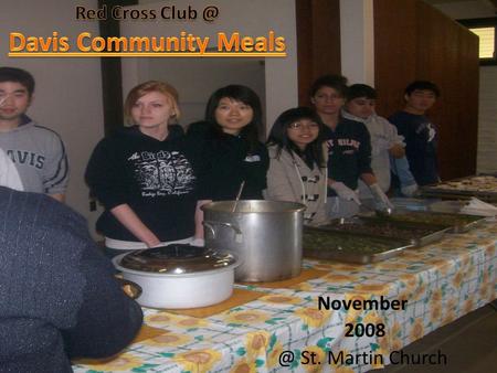 November St. Martin Church. Preparation of the Food.