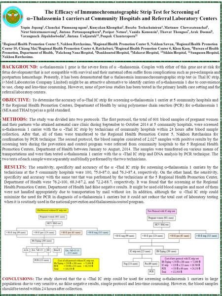 BACKGROUND:  -thalassemia 1 gene is the severe form of  –thalassemia. Couples with either of this gene are at risk for fetus development that is not.